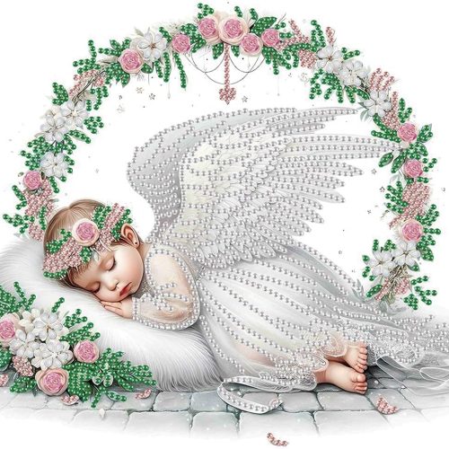Diamond Painting Kits for Adults, 5D Special Shape Diamond Art Kits for Beginners, Crystal Rhinestones Diamond Painting for Home Wall Decoration Gift 12×12inch, Angel Girl