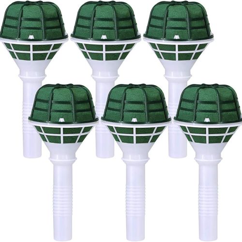 Winlyn 6 PCS Foam Floral Handle Bouquet Holders Handle Bouquet Holder for Floral Arrangement Foam Kit Wedding Supplies Bridal Fresh Flowers Silk Flowers Decoration