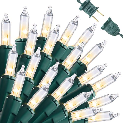 1 Joiedomi Clear Christmas String Lights Indoor,200(2x100) Mini Warm White Fairy Light,42.8 FT Lighting Decor for Patio Dorm Classroom Bedroom Holiday Wedding Party Garland Birthday Festival,Green Wire