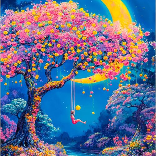 1 LELEMON Diamond Painting Kits,Moon Diamond Art for Adults,5d Diamond Painting Kits for Adults,Scenery Diamond Art Kits with Diamond Painting Accessories for Home Wall Decor 12 x 16inch