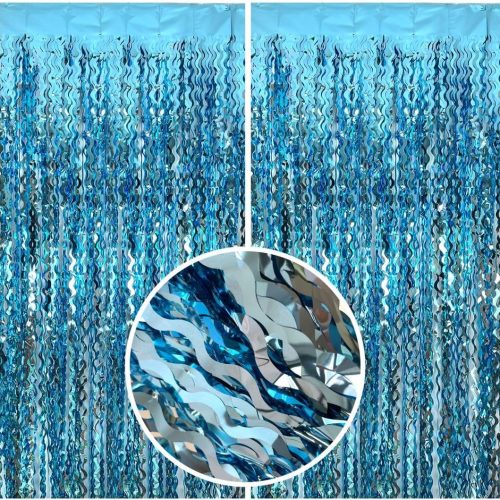 1 Blue Streamers Party Decorations, Blue Fringe Backdrop, Blue Birthday Decoration, Frozen Birthday Party Decorations, Ocean Party Decor, Under The Sea Party Decoration, Pool Beach Party Decorations