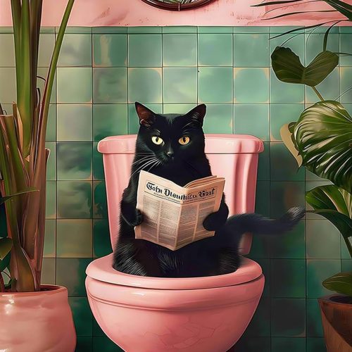 1 Cat Paint by Numbers Kit for Adults-Black Cat Paint by Numbers,Paint by Number Kit for Canvas Perfect for Home Wall Decor(16x20 Inch)