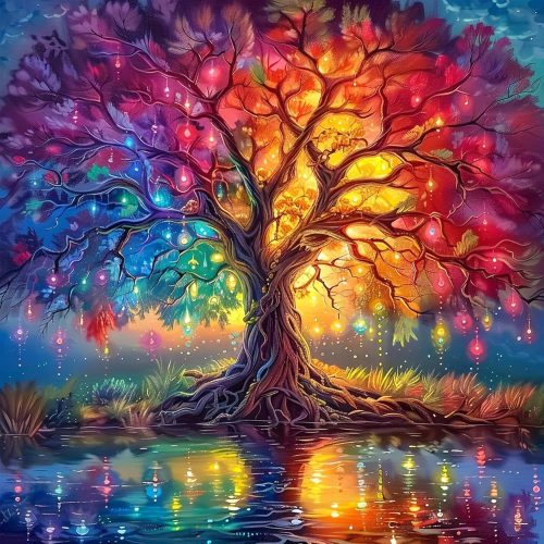 1 Tree of Life Diamond Art Kits for Adults-Diamond Painting Kits for Adults Beginners, 5D Full Drill Diamonds Painting, DIY Gem Art Crafts Kit Home Wall Decor Gifts 12x12inch