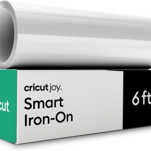 1 Smart Iron On for Joy Machine, White (5.5in x 6ft) - HTV Heat Transfer Vinyl - Matless Cutting for Long cuts