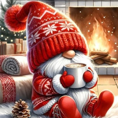 1 Chirstmas Gnome Diamond Painting Kits for Adults, 5D Chirstmas Diamond Art Kits for Beginners, DIY Full Drill Diamond Dots Paintings Picture for Adults Craft Home Wall Decor 12 x 16 Inch