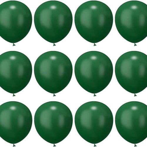 1 12 inch Dark Green Latex Balloons, 60 pcs Thick Balloons for Party Decorations (12inch Dark green)