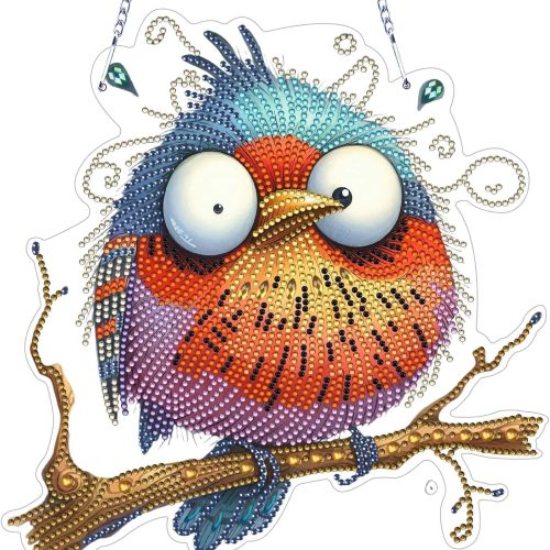 VODAPYC Bird Diamond Art Hanging Kits for Adults, DIY Double Sided Special Shaped Acrylic Diamond Painting Window Pendant Ornament for Home Decor(Abstractly Bird-01)