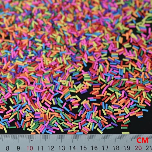Fake Sprinkles 110g Non-edible Polymer Clay Sprinkles Faux Sprinkle Plastic Sprinkles for Craft Sprinkles Decoration for Resin Filler Slime Add ins Slime Mixed in Shaker Card (Mixed Color)
