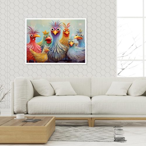 Chicken Diamond Art Kits for Adults, Round Full Drill Diamond Painting Kits for Beginners Gem Art Painting Kits, DIY 5D Diamond Dots Painting with Diamond Arts and Crafts Wall Decor 12x16inch