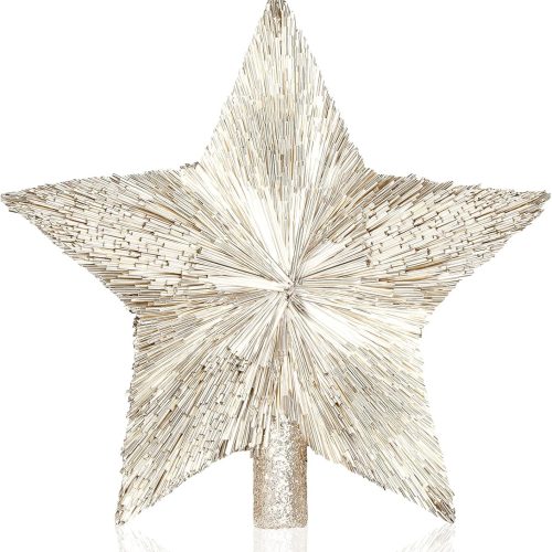 8.3 Inches Christmas Tree Topper Ornament Decoration Small Star for Christmas Tree Top Xmas Gift, Estrella para Arbol De Navidad Star for Xmas(Champagne Gold)