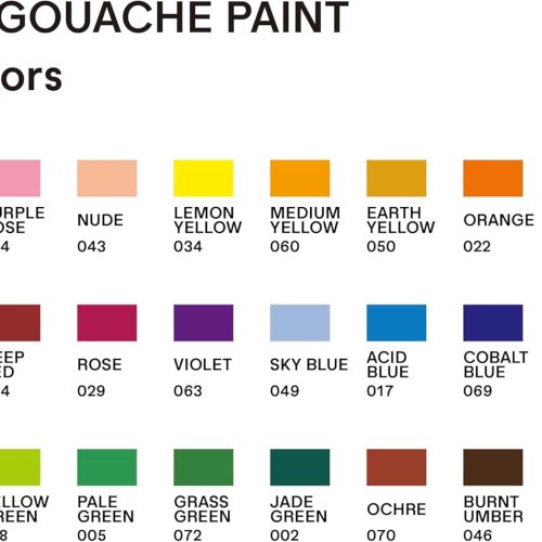 Gouache Paint Tube Set -24 Colors 12ml, with Rich Pigments, Gouache paint Non-Toxic, suitable for Beginners, Artists, and Hobby Painters. Beautiful Gifts for Art Supplies Painting（24 colors）