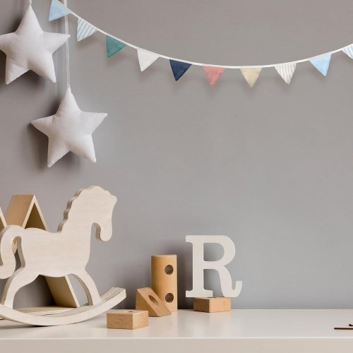 15.5 ft Pennant Banner Flags, 2 Pcs Nursery Garland Triangle Bunting Flag Baby Banner for Nursery Decor Baby Birthday Boho Wedding Shower Party Event, Each 7.75 ft(Elegant Color)