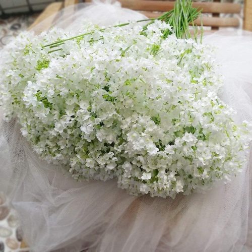 Baby Breath Gypsophila Wedding Decoration Bride White Colour Pu Flowers 30 Pieces/lot