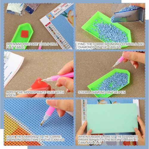 4 Pcs Diamond Art Kits DIY Painting for Adult Aesthetic Wall Diamond Crafts Aesthetic Room Decor Cute Painting Pictures 5d Craft Wall Decor for Home 10 x 11.8''(Cocktail Glass)