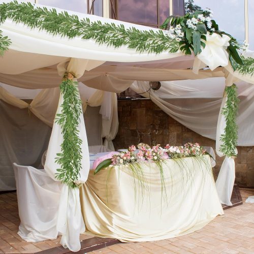 2Pcs Artificial Olive Leaves Garlands 6.2Ft-Fake Hanging Silk Willow Leave Ivy Vines Faux Bayberry Leaf Twigs Greenery Rattan for Indoor Outdoor Wedding Birthday Party Home Garden Table Decor