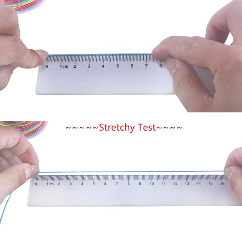 1.0mm Stretchy Bracelet String, 150 Yards Durable Mixed Elastic Cord for Jewelry Making, Beading, Necklaces, DIY Crafts, and Sewing Projects