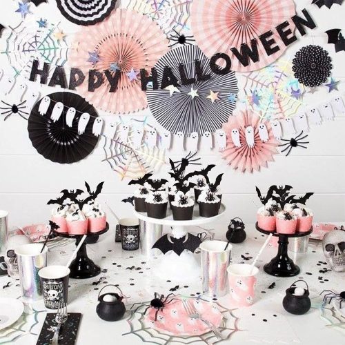4 24 PCS Halloween Bat Cupcake Toppers Black Glitter Bat Cupcake Picks for Halloween Theme Baby Shower Kids Birthday Party Cake Decorations Supplies