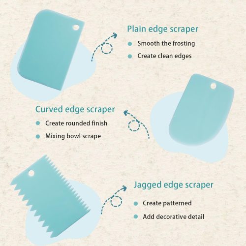 4 36 PCS Cake Decorating Supplies Kit 11 inch Cake Stand Turntable, 6 Icing Piping Tips, 20 Piping Bags, 1 Coupler, Straight Spatula Offset Spatula, 3 Scraper sets, Leveler for Baking