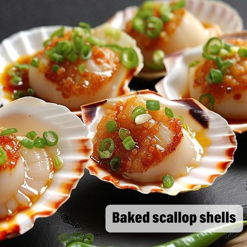 4 6PCS Scallop Shells 4‘’-4.5" Natural Sea Shells Yellow & Pink Hawaiian Scallop Shells for Baking DIY Craft Home Vase Fillers & Beach Wedding Party Decor (6)