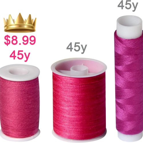 4 All Purpose Sewing Thread Set - 42 Assorted Rainbow Color Series and White Black Handy Polyester Thread Kit Includes 9 Hand Needles, 2 Needle Threaders, Suitable for Hand and Machine Sewing