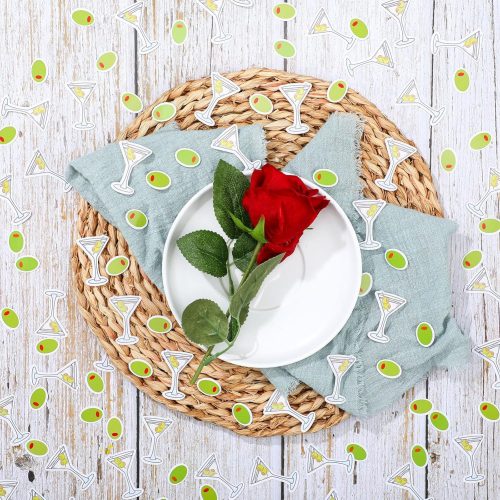 4 400 Pcs Martini Birthday Party Confetti Bikinis and Martini Cups Confetti for Bridal Shower Engagement Bachelorette Party Supplies
