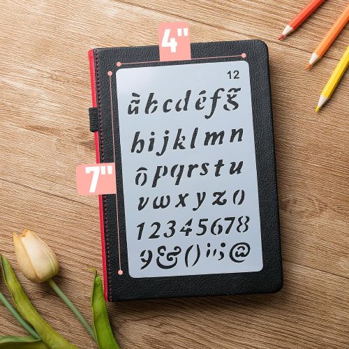 Mr. Pen- Letter Stencils, 12 Pack, 4 x 7 Inch, Alphabet Stencils Letters and Numbers, Letter Stencil, Lettering Alphabet Stencil
