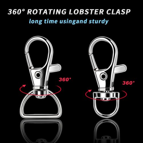 Teenitor 524PCS Keychain Making Kit, Key Chain Clips, Key Chain Rings, Lanyard Hooks Lobster Claw Clasps, Key and Jump Rings for Keychain Making Jewelry Lanyard