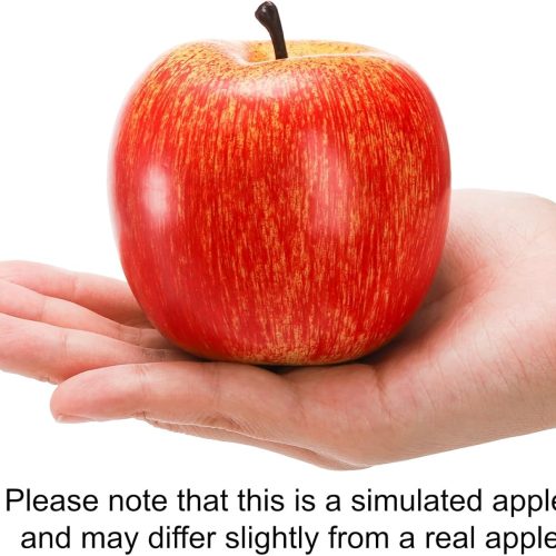 ZEAYEA 20 Pcs Artificial Apples, Decorative Fake Apples for Decoration Lifelike, Realistic Fake Fruit Apples for Home Kitchen Festival Party Photography Christmas Decoration