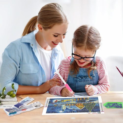 SENQAO Landscape Diamond Art Kits for Adults,Christmas 5D Diamond Painting Kits for Beginners,Round Full Drill Gem Art for Adults,DIY Diamond Dots Paintings Picture Arts Craft for Home Decor 12x16inch