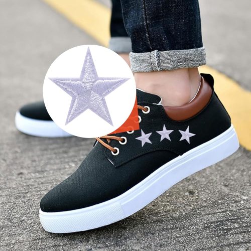 ANCIRS 30 Pcs Star Patches - Iron On, Sew On, Applique Embellishments for Hats, Clothes, Jackets, Backpacks, Crafts, Decoration (White, 1")