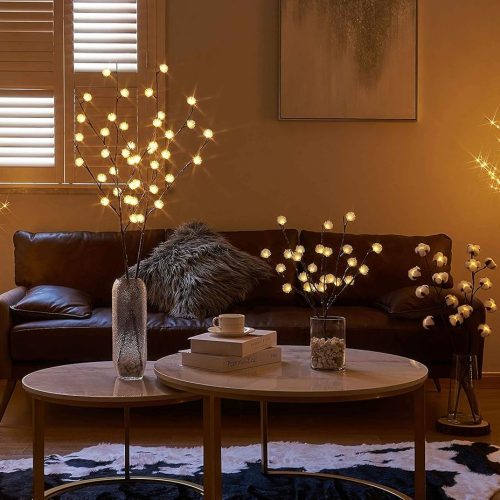 LITBLOOM Lighted Birch Twig Tree with Fairy Lights 4FT 200 LED Lights for Indoor Outdoor Home Christmas Holiday Decoration