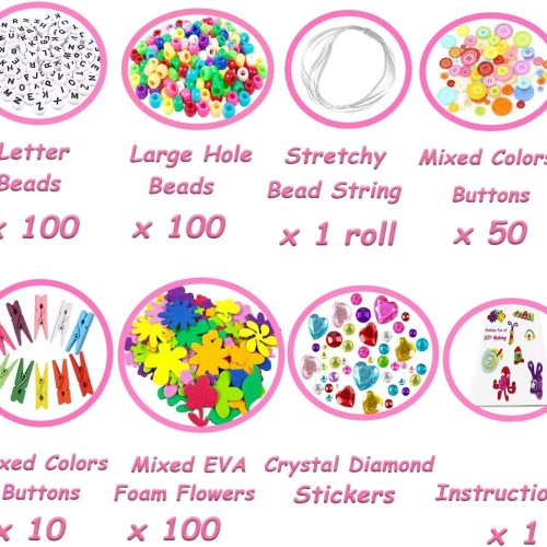4 VLUSSO Arts and Crafts Supplies for Kids DIY Craft Kits Art Supplies Materials Kids Crafts Set with Pipe Cleaners Craft Box Preschool Homeschool Toys Gift for Boys and Girls Age 4 5 6 7 8