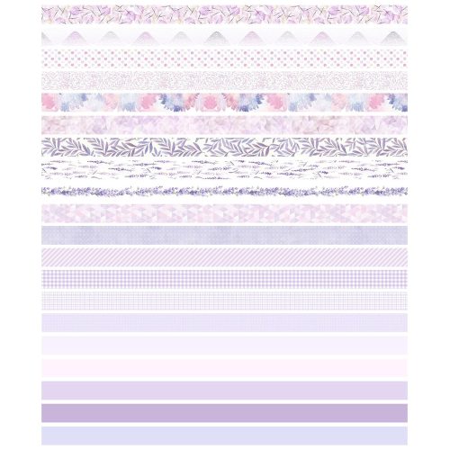 4 YUBX Vintage Washi Tape Set 20 Rolls Skinny Retro Decorative Antique Patterns Masking Tapes for Arts, DIY Crafts, Journals, Planners, Scrapbook, Wrapping (Purple)