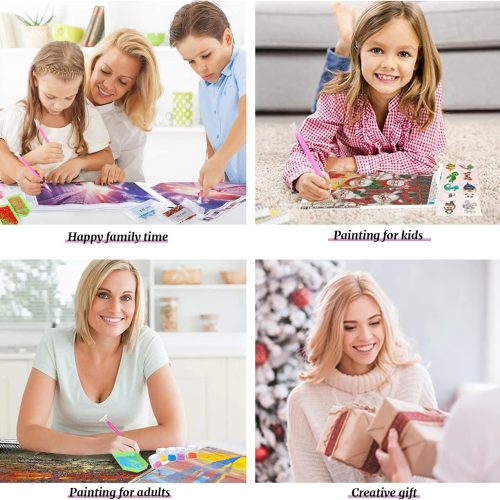 4 Hlison 5D Diamond Painting Kits for Adults, Diamond Art Kits for Kids Beginner, Sunflower DIY Rhinestone Diamond Painting for Gift, Home Wall Decor (12”W x 16”L)