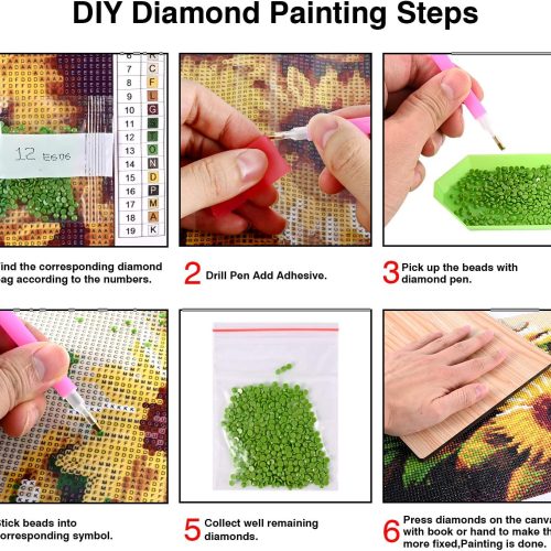 4 KTHOFCY 5D DIY Diamond Painting Kits for Adults Kids, Whitelotous Christmas Wre Full Drill Embroidery Cross Stitch Crystal Rhinestone Paintings Pictures Arts Wall Decor Painting Dots Kits 11.8X11.8 IN