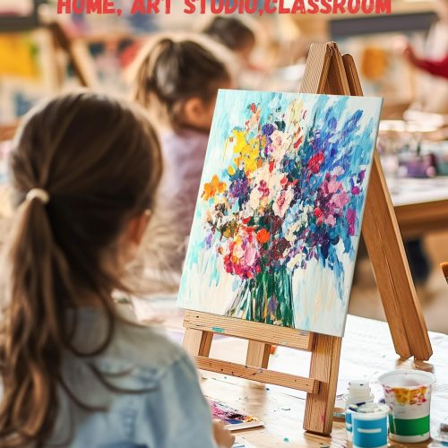 Simetufy 24 Pack Canvas Boards for Painting 6Pcs of Each 5x7, 8x10, 9x12, 11x14 Inch, Flat Paint Canvas Panels for Kids, for Oil Acrylic Watercolor, Gift Box Set