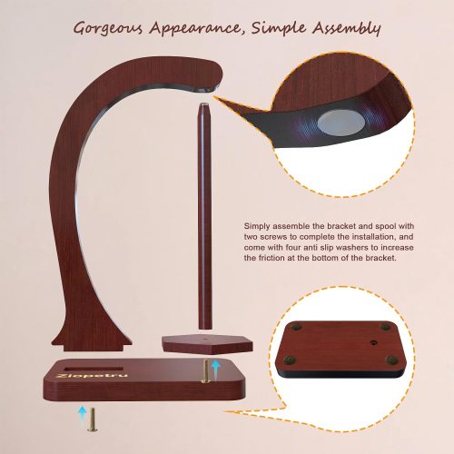 4 Ziopetru Wooden Magnetic Yarn Holder for Knitting and Crocheting with Anti-Slip Pads