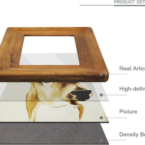 4 Picture Frame 5x7 Inch,Rustic Wood Photo Frames with Real Glass,Wall Hanging and Tabletop Standing,Vertical or Horizontal Display (Brown)
