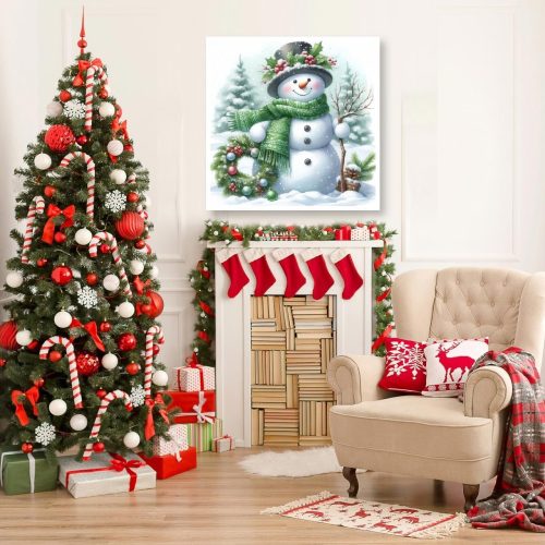 4 Canrichshop Christmas Diamond Art Painting Kits for Adults,Snowman Diamond Painting Kits for Beginners 5D Full Drill Diamond Dots,Gem Art Crafts for Adults Wall Decor 14x14inch