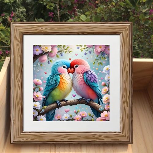 4 wavaiov 5D Diamond Painting Kits for Adult Beginners, Two Birds on a Branch Diamond Art Kits,DIY Full Drill Floral Diamond Dot Gem Art for Home Decor 11.8 x 11.8 Inch