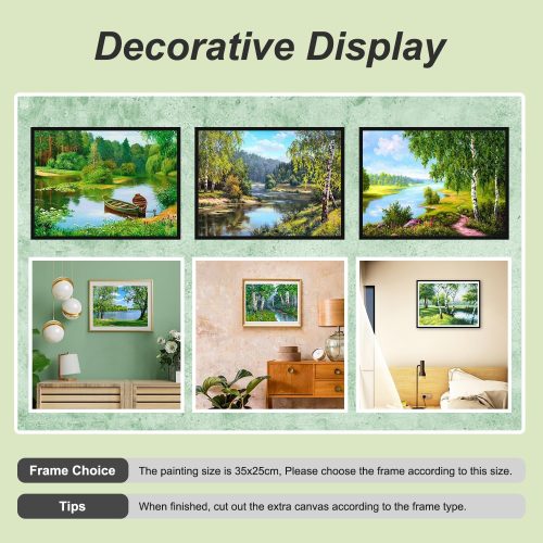 4 Stalente Diamond Painting Kits for Adults, 10 Pack 5D Diamond Art Kits for Beginners Round Full Drill Diamond Painting for Home Wall Decoration Gift 12×16inch, Natural Landscape Forest