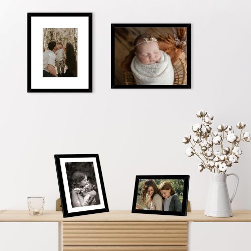 4 10 Packs Picture Frames Collage Wall Decor for Wall Hanging or Tabletop, 8x10, 5x7, 4x6 Multi Sizes Photo Frames, Collage Picture Frames for Family Wall Decor, Gallery Wall Frame Set, Black
