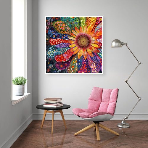 DIY Diamond Painting Kits for Adults-Flowers Diamond Art Kits for Adults Beginners, 5D Diamond Painting Flowers, Full Round Drill Diamond Art Gem Art and Crafts 14x14inch