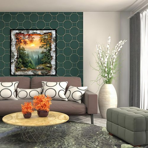 CHWGLFGG 5D Diamond Art Kits for Adults Beginners, Forest Landscape Diamond Painting Kits, DIY Full Round Drill Paint by Diamonds Dot Gem Art for Adults, Home Wall Decor 13.7X 13.7 Inch