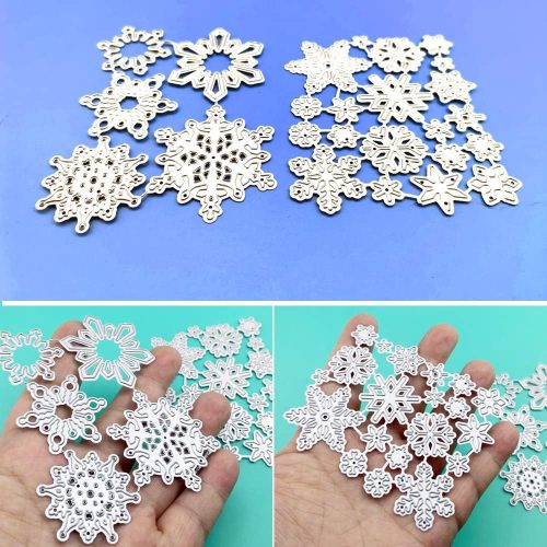 25 PCS Snowflake Dies Christmas Die Cuts for Card Making Metal Cutting Dies for Scrapbooking Paper Crafting DIY Embossing