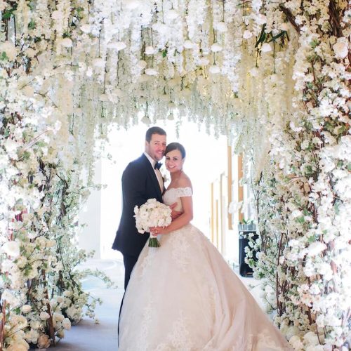 Wisteria Hanging Flowers 24 Pack Artificial Flowers Fake Wisteria Vine Rattan Hanging Garland Silk Flowers String for Party Home Wall Greenery Wedding Decor (White)