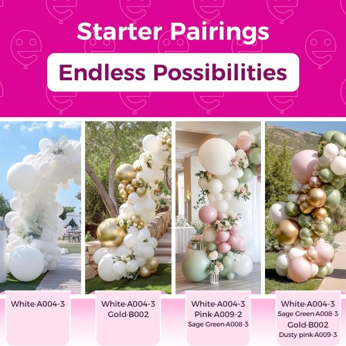 Bezente White Balloons 18 Inch - 30 Pack Large Thick White Balloons Big Round White Latex Balloons for Wedding Bridal Shower Anniversary Birthday Party Decorations