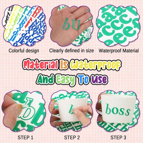 1512 PCS Letter Stickers, 12 Sheets Self Adhesive Tiny Alphabet Number Sticker Mailbox Numbers Labels DIY Crafts Art Making Waterproof Decals for Sign Notebook Classroom Door
