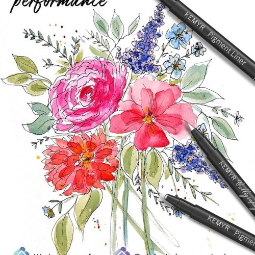 Micro Fine liner Drawing Art Pens Calligraphy Pens: 22 Size Art supplies Waterproof Archival Black Ink Markers For Artists,Use for Professional Watercolor,Sketching,Anime,Manga,Zentangle