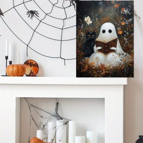 Canrichshop 6 Packs Halloween 5D Diamond Art Painting Kits for Adults,Ghost Diamond Painting Kits for Beginners,Halloween Full Drill Diamond Dots,Gem Art Crafts for Adults Wall Decor 12x16in